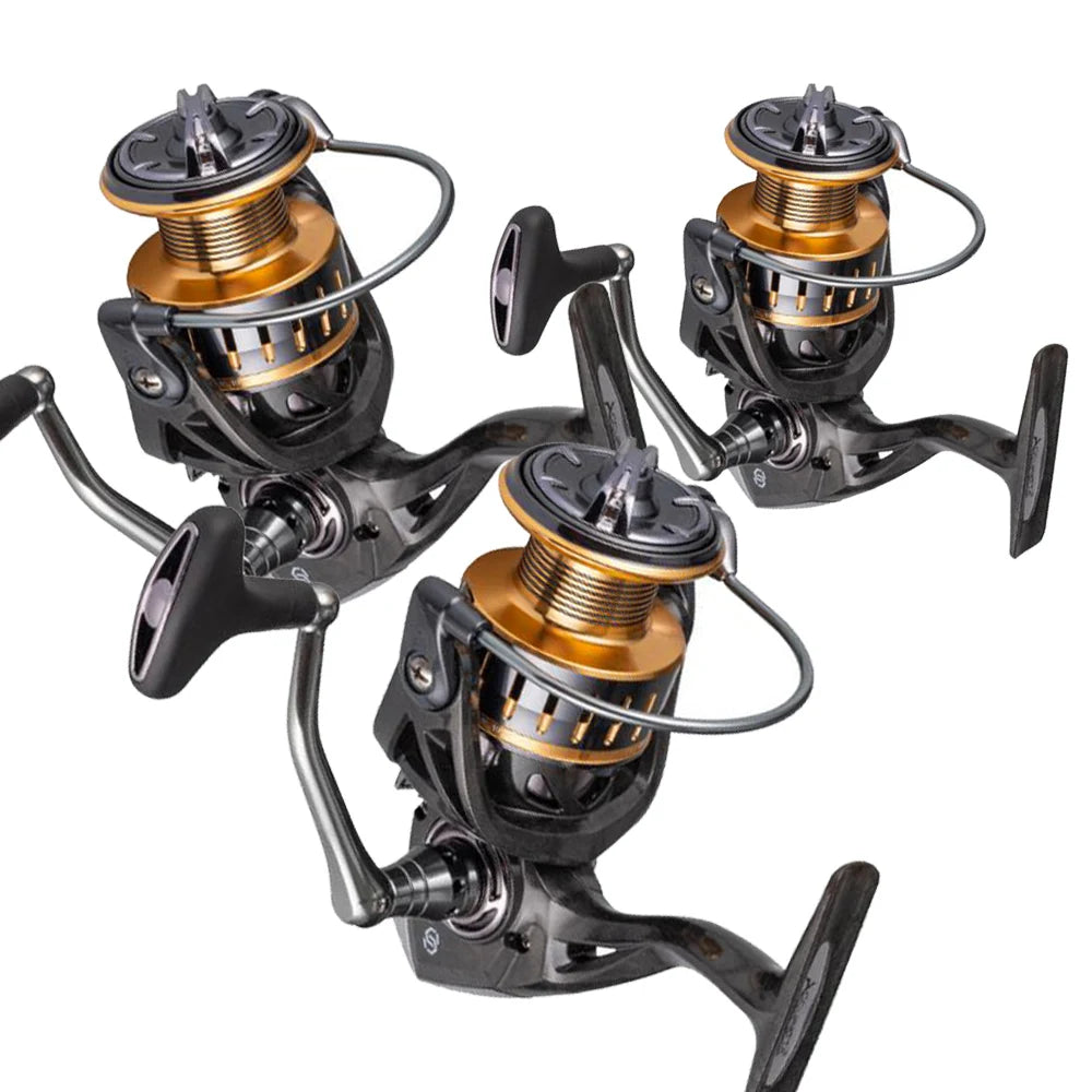 Kmucutie Freshwater and Saltwater Spinning Fishing Reel, Aluminum Frame 13+1 BB, Over 38 lbs Carbon Drag, CNC Aluminum Spool