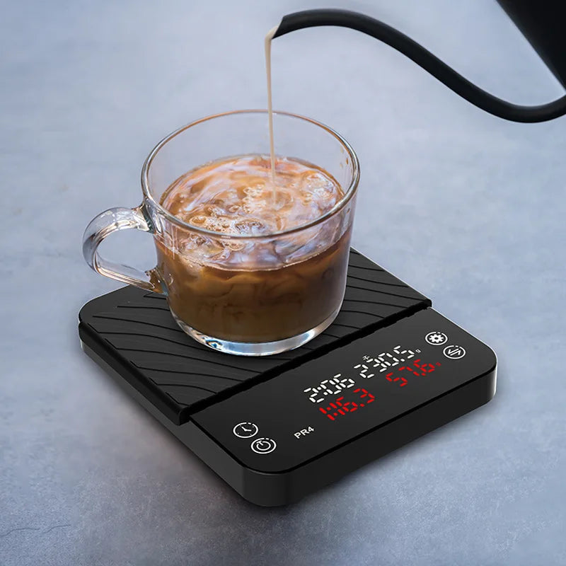 2kg/0.1g electronic coffee scale pour over espresso smart scale automatic Timing digital LED Kitchen cooking baking scales