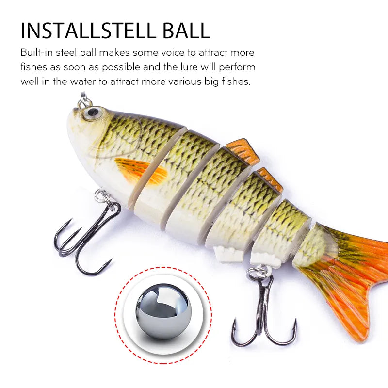 18 Colors Fishing Lures 10cm 16.5g Multi Jointed Wobblers Swimbait Hard Artificial Bait Crankbait Sinking Pike Bass Tackle