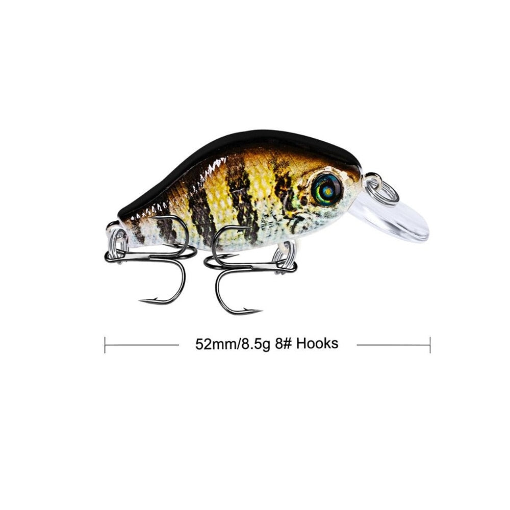 1Pcs 52mm 8.5g Crank Fishing Lure Wobblers Floating Artificial Plastic Hard Bait Trout Crankbait Bass Pike Japan Fishing Tackle