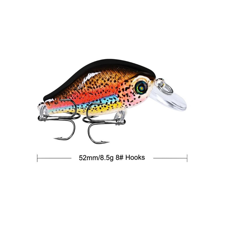 1Pcs 52mm 8.5g Crank Fishing Lure Wobblers Floating Artificial Plastic Hard Bait Trout Crankbait Bass Pike Japan Fishing Tackle