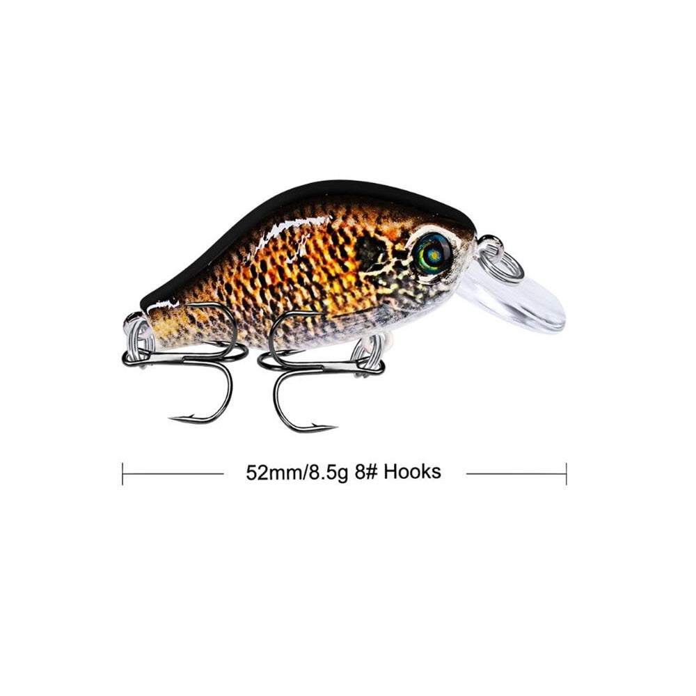 1Pcs 52mm 8.5g Crank Fishing Lure Wobblers Floating Artificial Plastic Hard Bait Trout Crankbait Bass Pike Japan Fishing Tackle