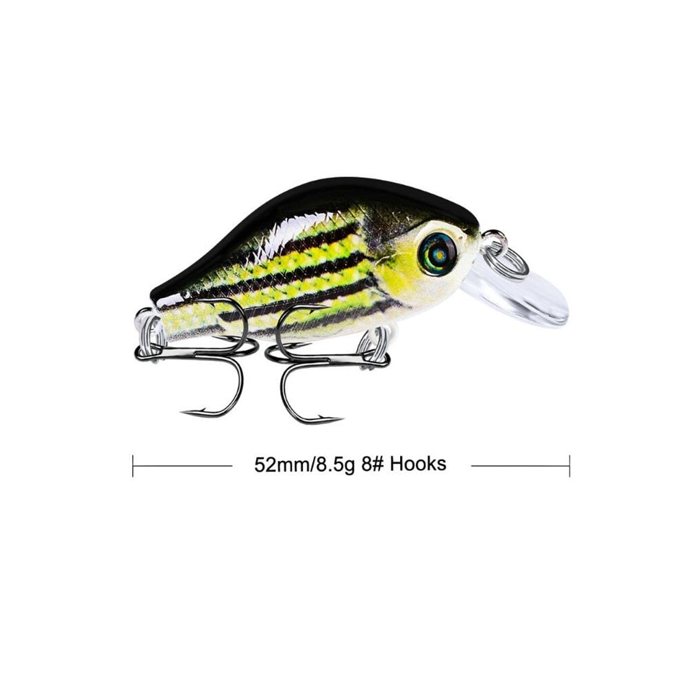 1Pcs 52mm 8.5g Crank Fishing Lure Wobblers Floating Artificial Plastic Hard Bait Trout Crankbait Bass Pike Japan Fishing Tackle