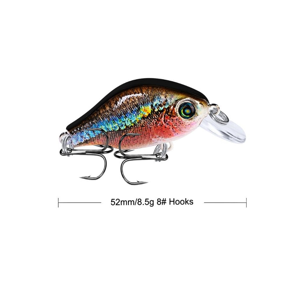 1Pcs 52mm 8.5g Crank Fishing Lure Wobblers Floating Artificial Plastic Hard Bait Trout Crankbait Bass Pike Japan Fishing Tackle