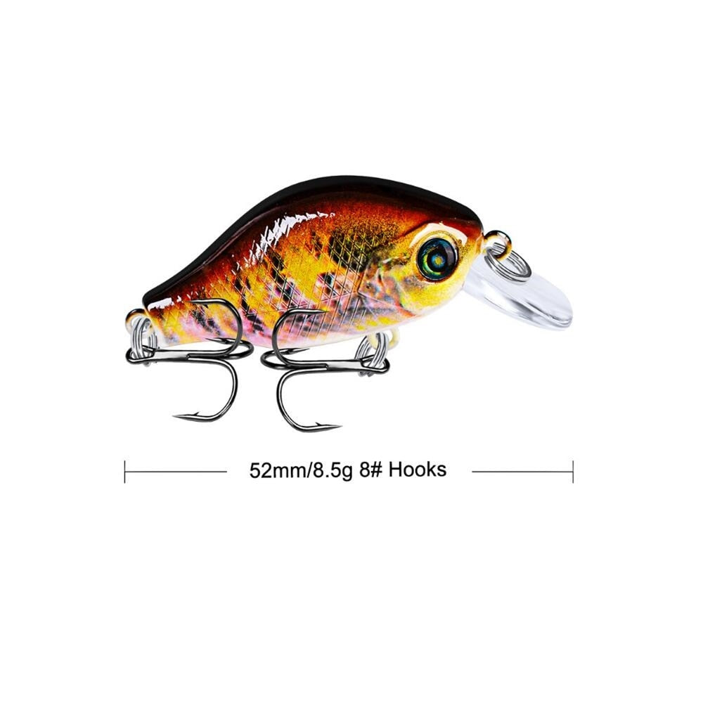 1Pcs 52mm 8.5g Crank Fishing Lure Wobblers Floating Artificial Plastic Hard Bait Trout Crankbait Bass Pike Japan Fishing Tackle