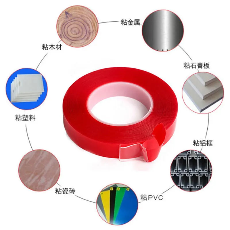 3 Meters Super Strong Double Sided Adhesive Tape Transparent Waterproof Sticker No Traces Nano Tapes For Home Bathroom Supplies