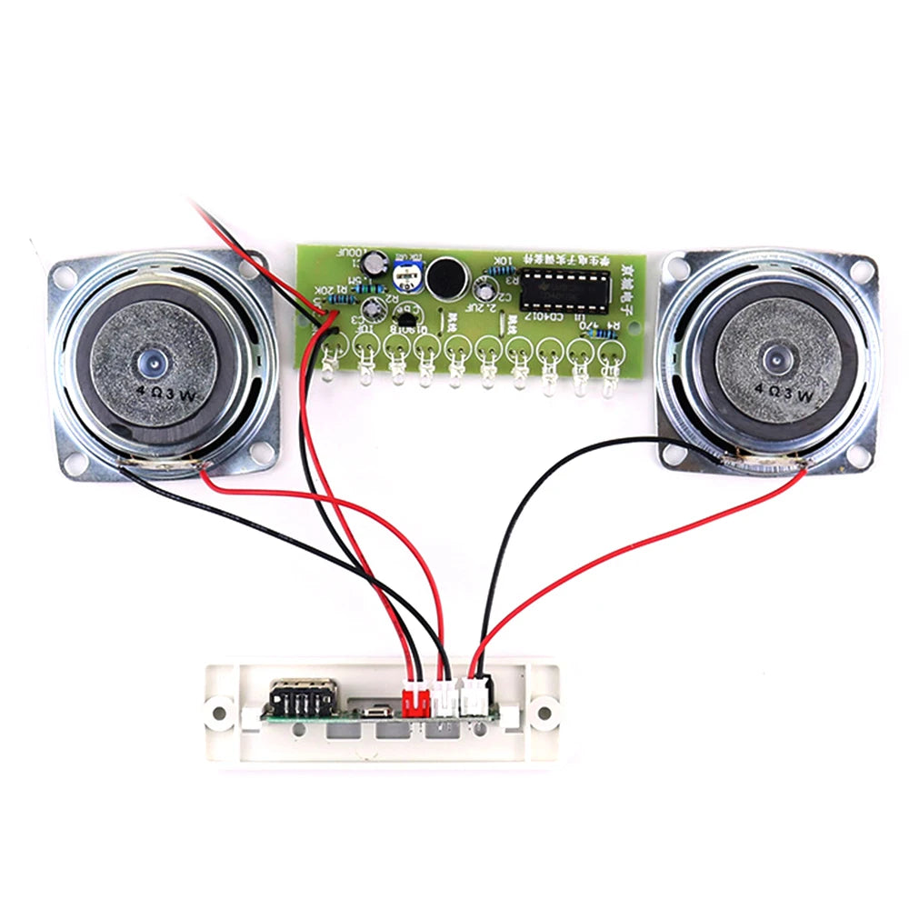 White DIY Electronic Kit Bluetooth Speaker Electronics DIY Soldering Project Kit Teaching Practice Bluetooth Stereo Speaker