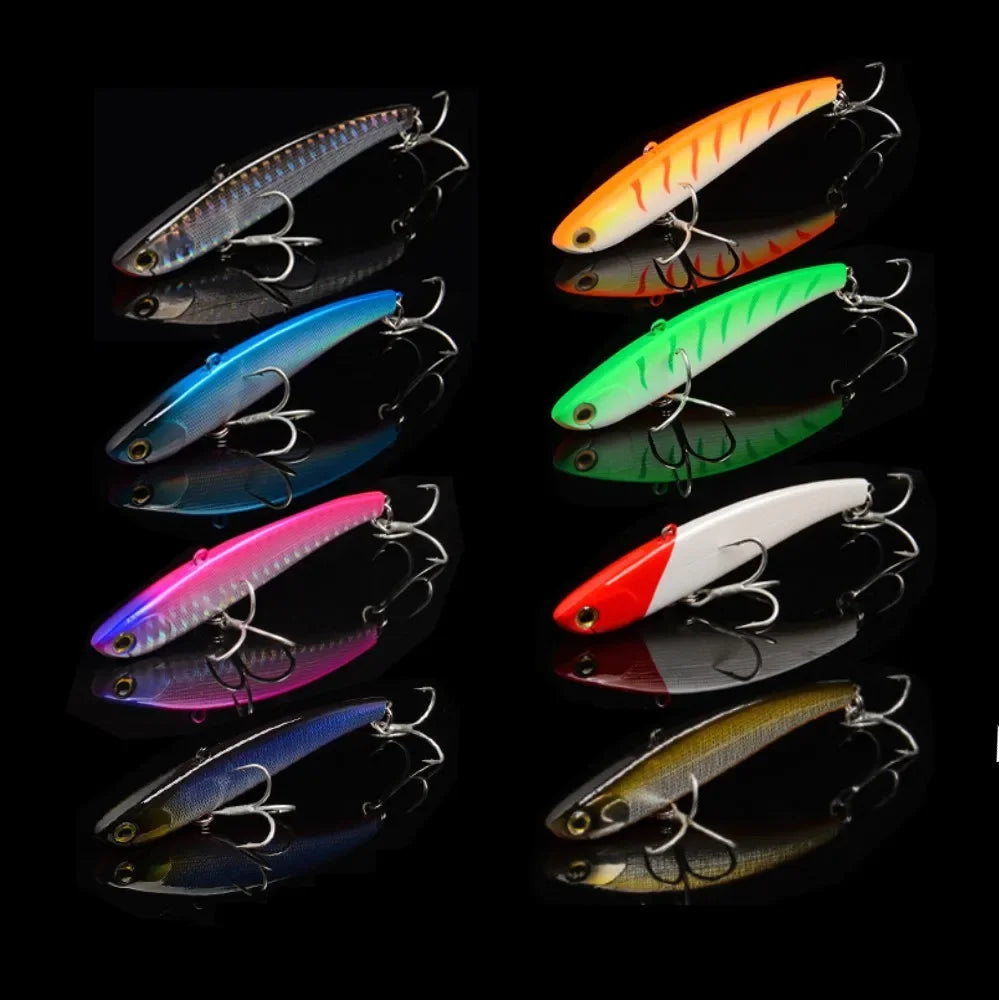 Fangbait Rattlin fishing lure 2024 Koume Winter Ice Fishing VIB Lure 80mm 16g Sinking Artificial lipless crankbait Japan Hook