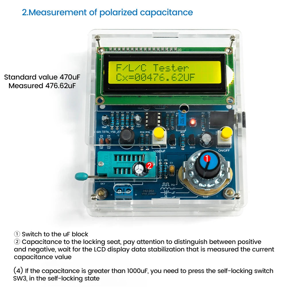 Transistor Tester Build Kit DIY Welding Circuit Board for Electronic Measurement of Resistance-capacitance Triode DIY Sets