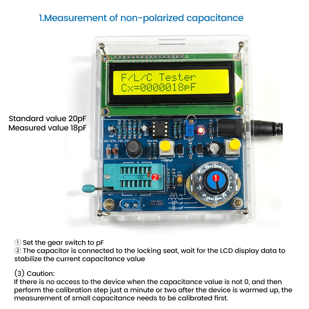 Transistor Tester Build Kit DIY Welding Circuit Board for Electronic Measurement of Resistance-capacitance Triode DIY Sets