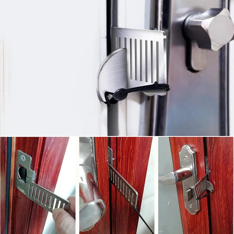 Portable Door Lock 10 Holes Security Door Locker Safety Latch Metal Lock Home Room Hotel Anti Theft Security Lock