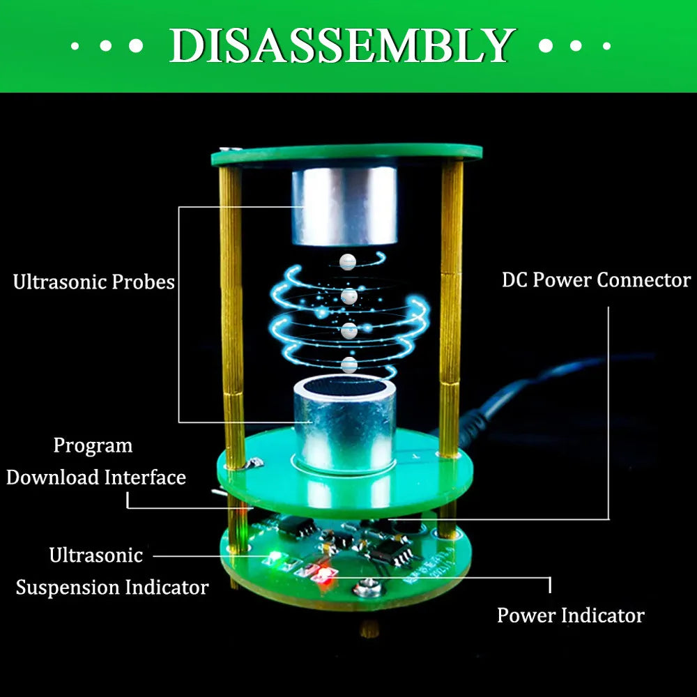 DIY Ultrasonic Levitation Kit Floating Standing Wave Control DIY Soldering Project Electronic Kit Acoustic Suspension 12V