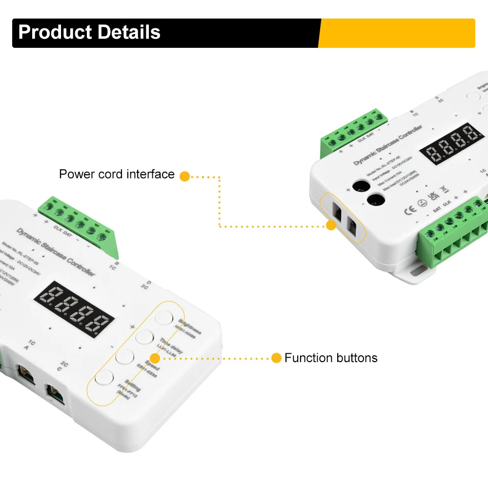 Stair Light Strip Motion Sensor Switch Easy Installation No Need Wiring DC 12V 24V LED Strip House Step Stairs Lighting