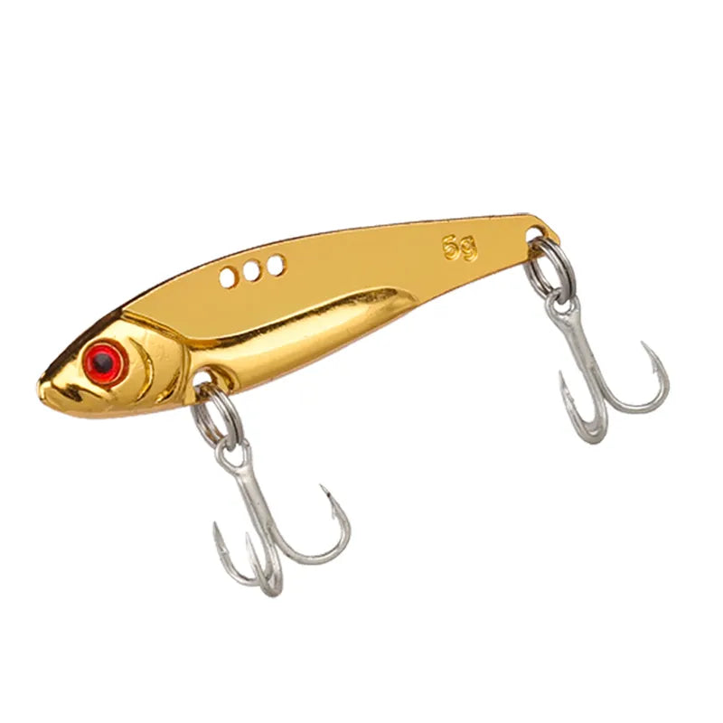 HISTAR 1Box 3/5PCs Metal Vibration VIB Fishing Lure Set Super Long Casting Treble Hook Laser Streamline Body 3D Eye Hard Lure