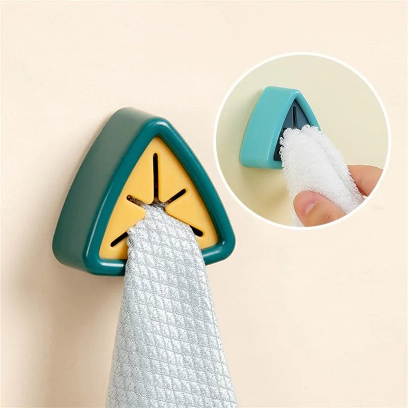 Towel Holder Towel Storage Racks Hanger Adhesive Towels Storage Wash Cloth Clip Sucker Wall Window Bathroom Kitchen Accessories