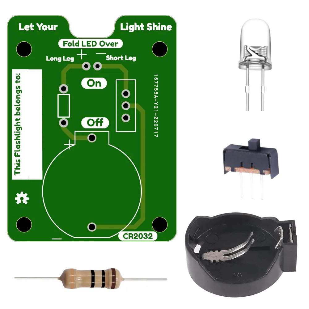 Beginner Learn To Solder Flashlight Kit  Diy Electronic Kids Soldering  Kits