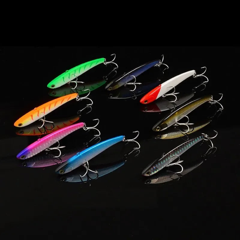 Fangbait Rattlin fishing lure 2024 Koume Winter Ice Fishing VIB Lure 80mm 16g Sinking Artificial lipless crankbait Japan Hook