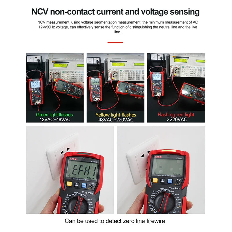 UNI-T UT89XD UT89X True RMS Multimeter Digital Professional Electrical Tester NCV Diode Temperature Triode Capacitance Meter