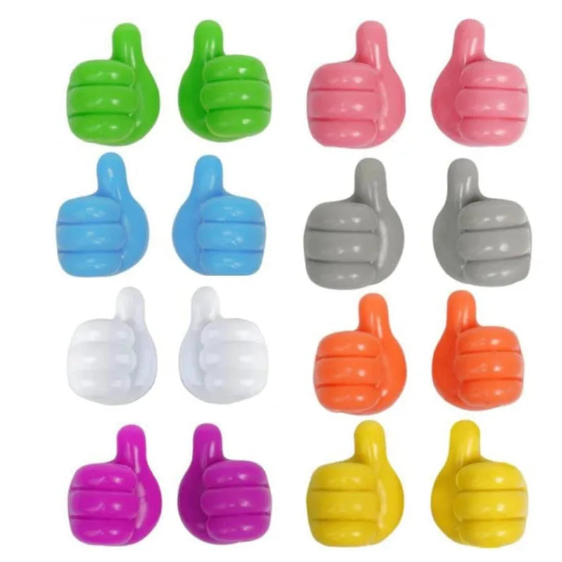 50pcs Multifunctional Cable Clip Organizer Wall Hooks Silicone Thumb Self Adhesive Cord Holder Wire Hanger  Home Storage Clip