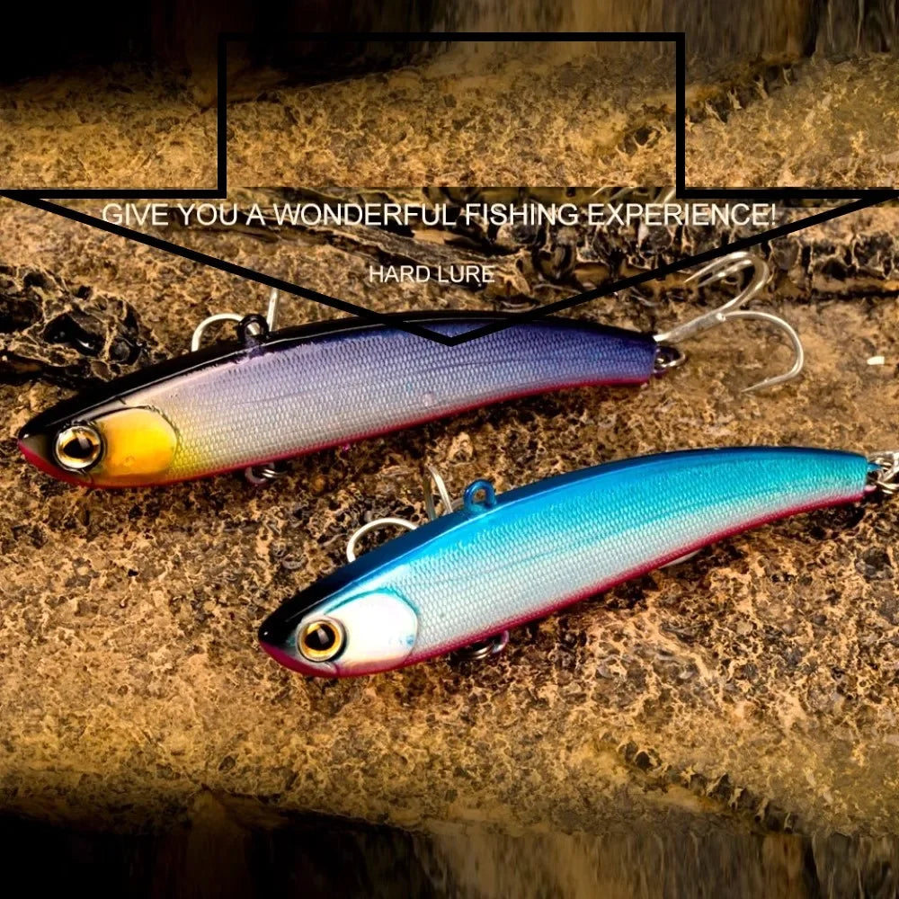 Fangbait Rattlin fishing lure 2024 Koume Winter Ice Fishing VIB Lure 80mm 16g Sinking Artificial lipless crankbait Japan Hook