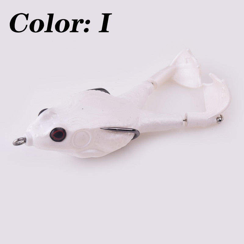 1pcs Double Propeller Frog Soft Silicone Baits Shad Fishing Lures Jigging Wobblers Artificial Bait Prop Topwater Catfish Tackle