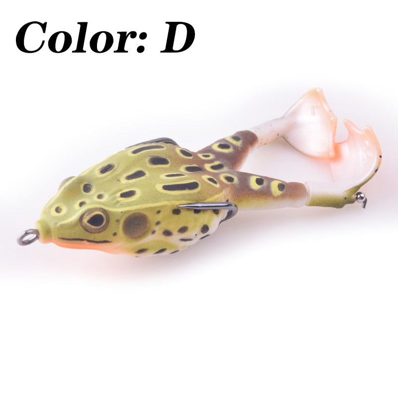 1pcs Double Propeller Frog Soft Silicone Baits Shad Fishing Lures Jigging Wobblers Artificial Bait Prop Topwater Catfish Tackle