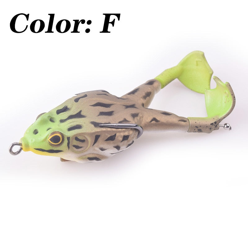 1pcs Double Propeller Frog Soft Silicone Baits Shad Fishing Lures Jigging Wobblers Artificial Bait Prop Topwater Catfish Tackle