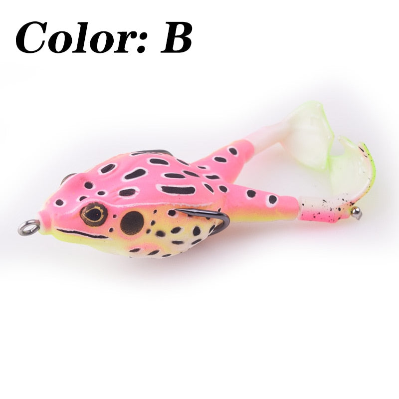 1pcs Double Propeller Frog Soft Silicone Baits Shad Fishing Lures Jigging Wobblers Artificial Bait Prop Topwater Catfish Tackle