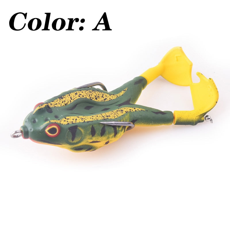 1pcs Double Propeller Frog Soft Silicone Baits Shad Fishing Lures Jigging Wobblers Artificial Bait Prop Topwater Catfish Tackle