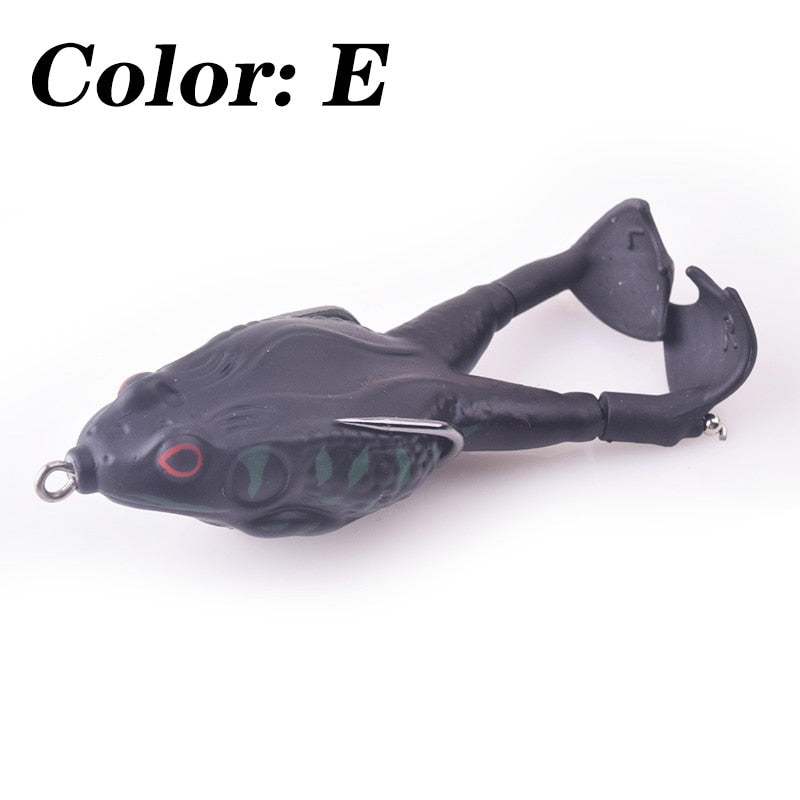 1pcs Double Propeller Frog Soft Silicone Baits Shad Fishing Lures Jigging Wobblers Artificial Bait Prop Topwater Catfish Tackle