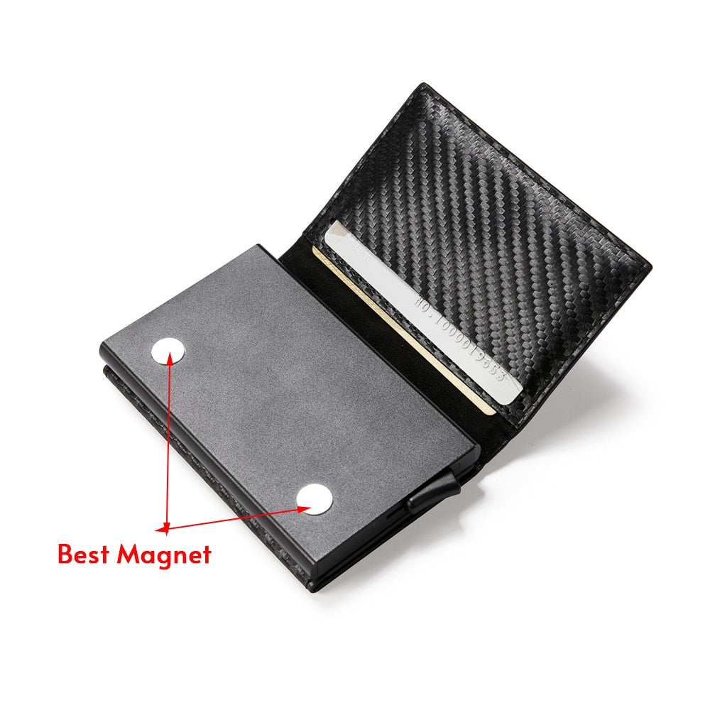 New Carbon Fiber For Apple Airtag Wallets Men Business ID Credit Card Holder RFID Slim Purses Anti-theft Protect Airtag Wallet